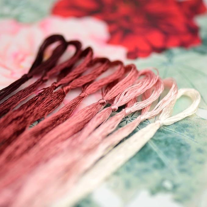 Mulberry Silk Floss Embroidery Thread Floss-Cross Stitch Threads China Silk Woven Jewelry Threads DIY Sewing Kits (24)