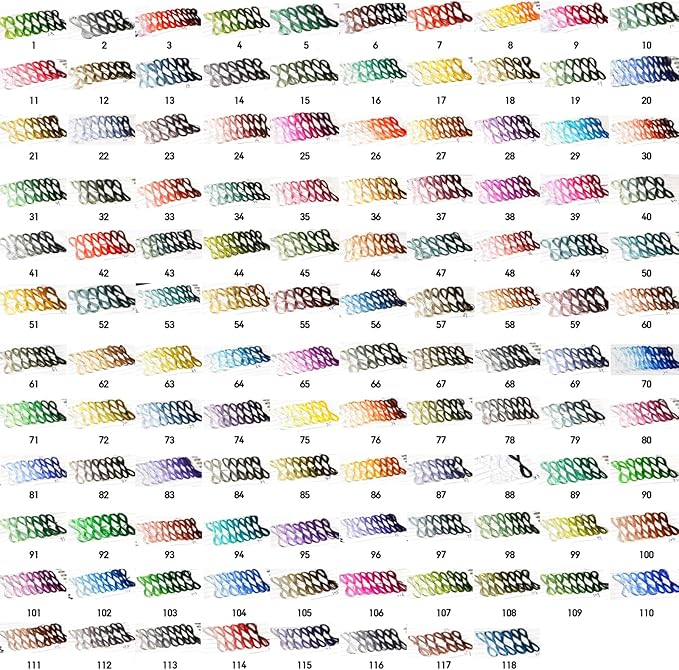 Natural 100% Silk Thread, Handmade Embroidery Thread Silk Floss 7 Colors 110m Each (55)