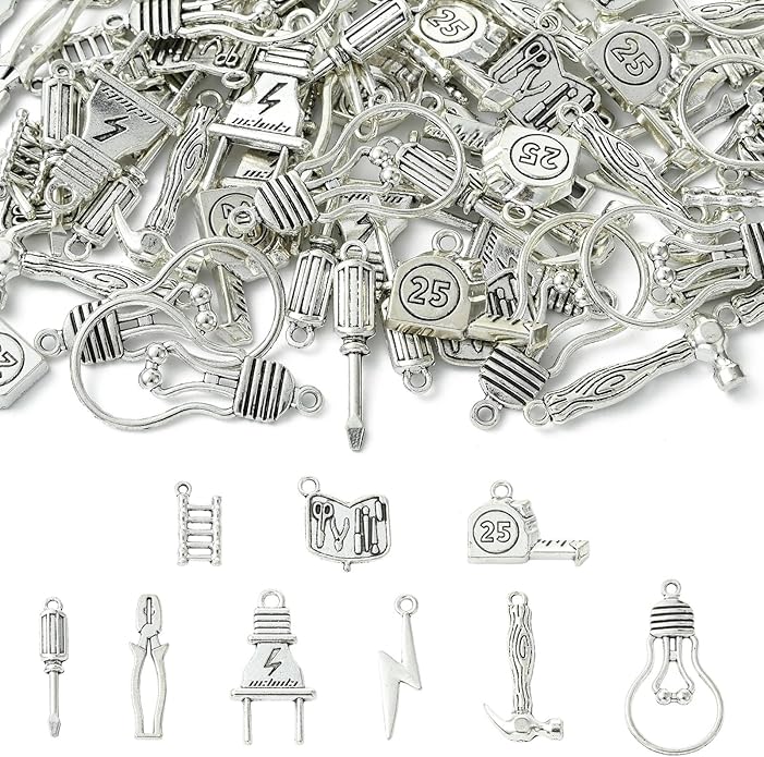 Antique Silver Cross Drink Insect Animal Theme Charms for DIY Jewelry Bracelet Necklace Earring Keychain Decor