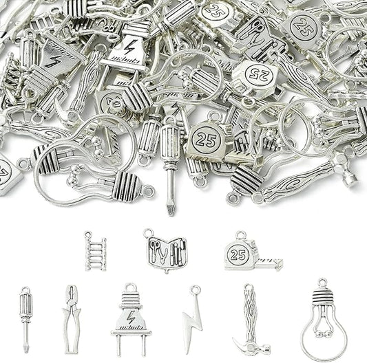Antique Silver Cross Drink Insect Animal Theme Charms for DIY Jewelry Bracelet Necklace Earring Keychain Decor