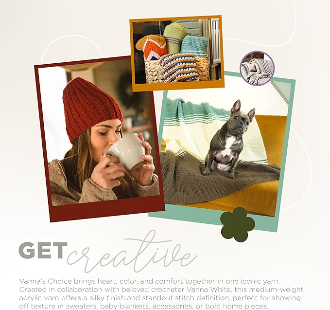 (1 Skein) Lion Brand Yarn Vanna's Choice Yarn, Silver Heather