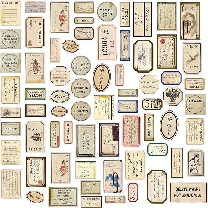 140 Pcs Vintage Aesthetic Stickers for Adults, Junk Journal Supplies for Scrapbooking Bullet Journal Collage Diary DIY Crafts
