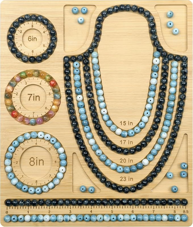 Petoysoso Bead Boards for Jewelry Making, Bamboo Beading Board for Bracelet & Necklace, Bead Tray for Jewelry Making Supplies