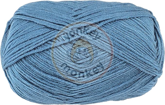 10-Pack of Yonkey Monkey 500 Grams Yarn - 70% Rayon derived from Bamboo, 30% Cotton - Imported - Cowboy Blue 9030