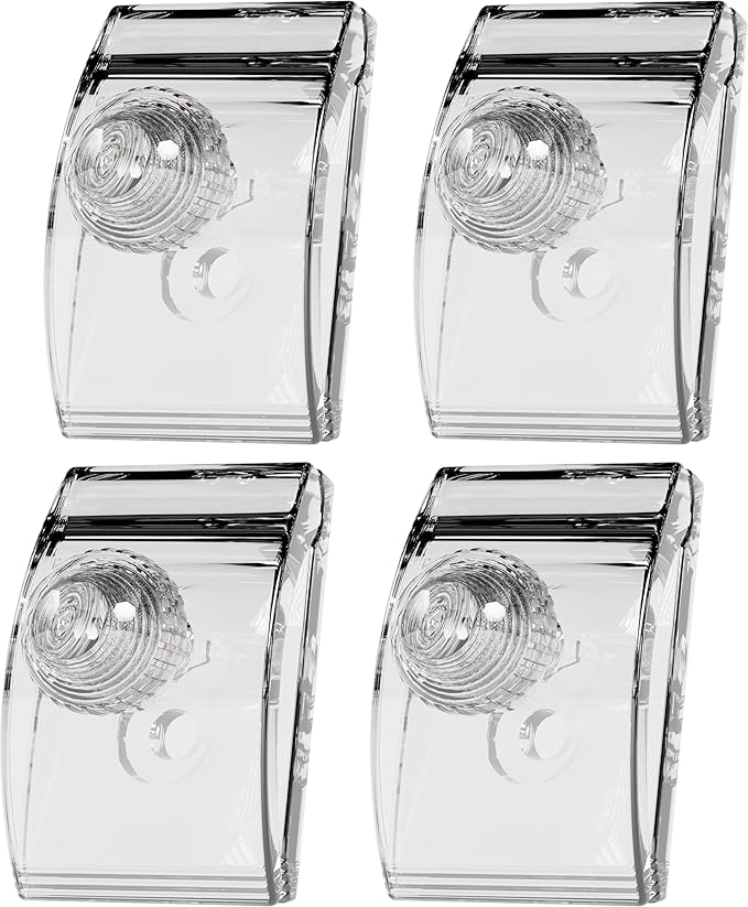 Quiltera® Quilt Hangers for Wall for Display, Tapestry Hangers, Clips for Rug and Blanket, Wall Clips for Hanging, Quilt Rack Clamps (4 pcs, Clear)