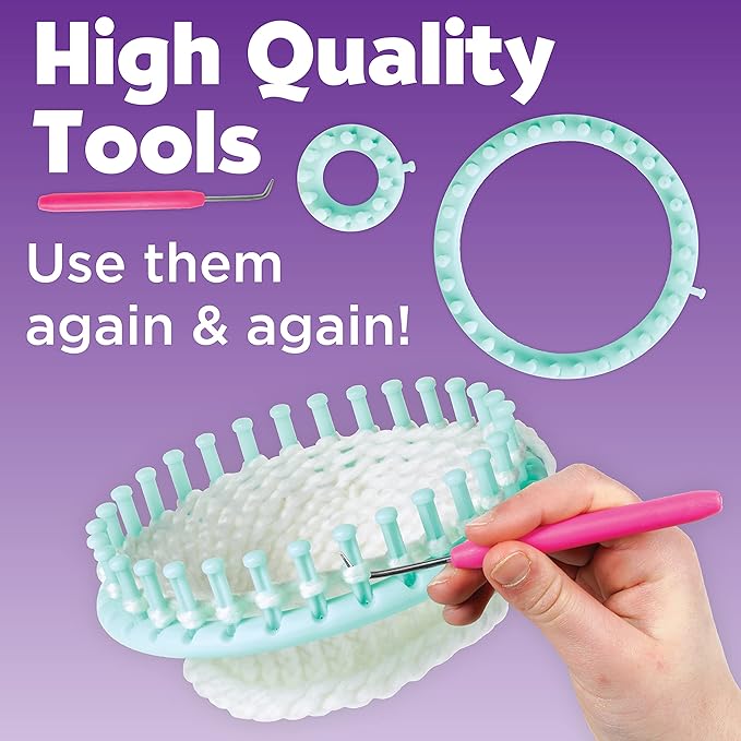 Creativity for Kids Quick Knit Loom Unicorn Plushie - Knitting Craft Kit for Kids - Create a DIY Unicorn Plush Toy (Ages 7+)