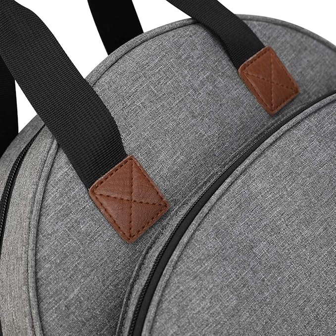 Shinyzone Cross Stitch Storage Tote, Embroidery Projects Bag with Zipper Pockets Organiser for Hoops, Charts and Threads