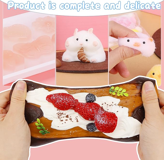 36oz Silicone Squishes Gel for Taba Squishes, Liquid Silicone Gel, Fast Cure 1:1 Ab Ratio Mix, Flex Rubber for Squishes Making, Beginner Squishes Makers, DIY Stress Relief Gift