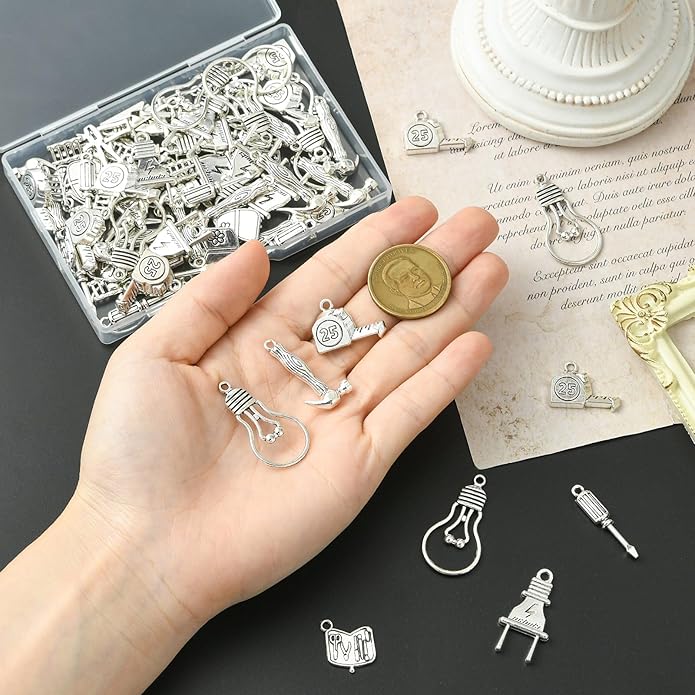 Antique Silver Cross Drink Insect Animal Theme Charms for DIY Jewelry Bracelet Necklace Earring Keychain Decor