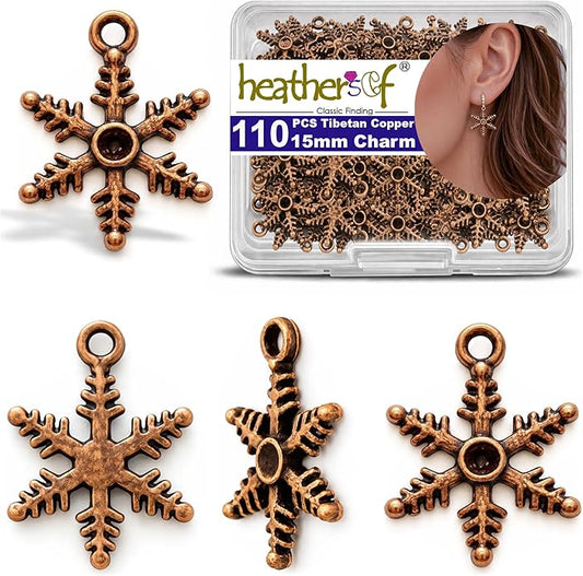 Heather's cf Celestial Beads Moon Charms Pendant Jewelry Making Earrings Necklace Bracelet Kit Findings Jump Rings Lobster Clasp Vintage Finish Plated Non Tarnish Look (Silver Star, 79-150Pcs)