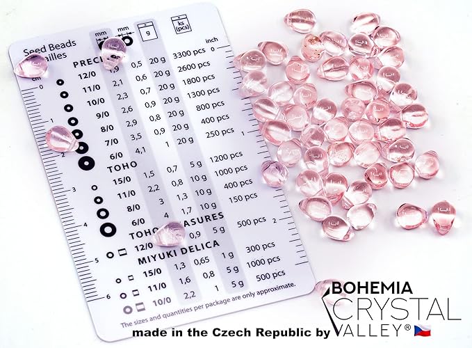Czech 50-Piece Glass Beads, 6x9mm, Teardrop Light Pink Rosaline 70120