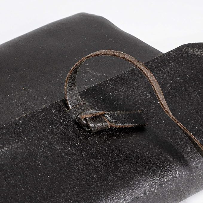 KomalC Handmade Leather Journal | Writing Notebook Diary | Bound Daily Notepad For Men & Women Unlined Paper Medium, writing pad for artist, sketch