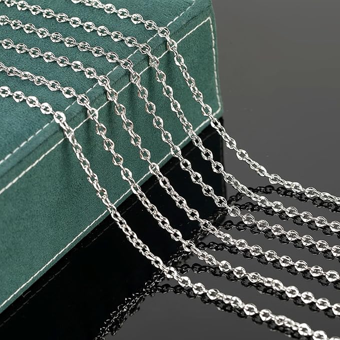 5 Meters Stainless Steel Chain for Jewelry Making Lip Chains Bulk Women Necklace Bracelet DIY Jewelry Supplies Findings