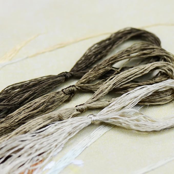 4 Skeins Mulberry Silk Floss Embroidery Thread Floss-Cross Stitch Threads China Silk Woven Jewelry Threads DIY Sewing Kits (08)