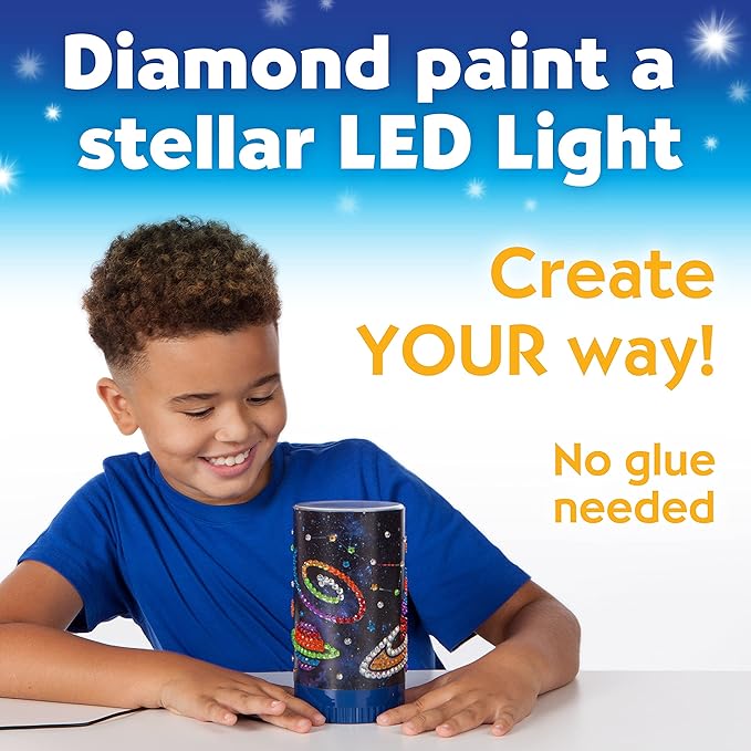 Creativity for Kids Big Gem Diamond Painting Light - Create Your Own DIY Night Light, Diamond Arts and Crafts Kit for Kids (Ages 6+)