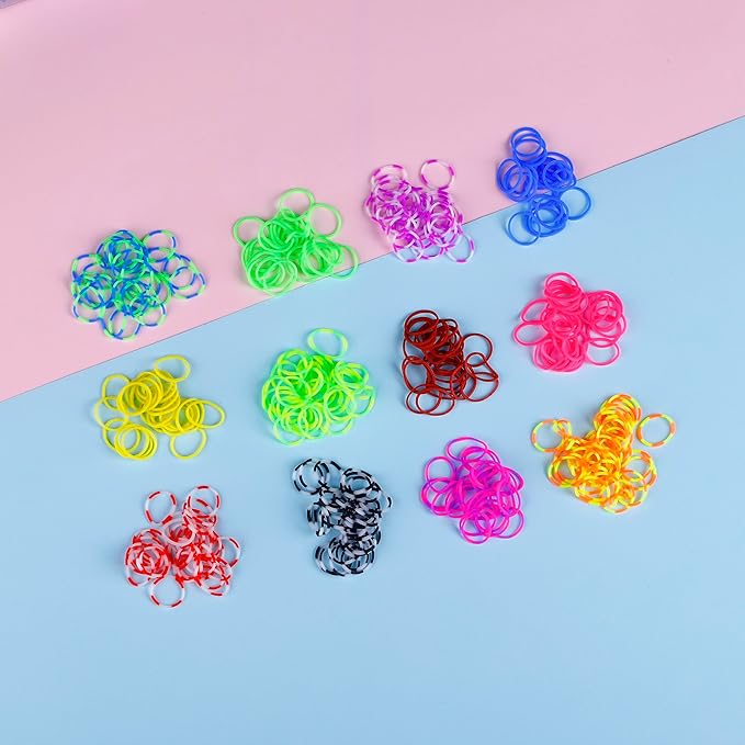 YUSLROB Rubber Band Refill Kit, Rubber Band Bracelet Set (2000+) - Kids Loom Bracelet Making Kits, Bracelet Making Kits (2000+Rubber Band Bracelet Kit)