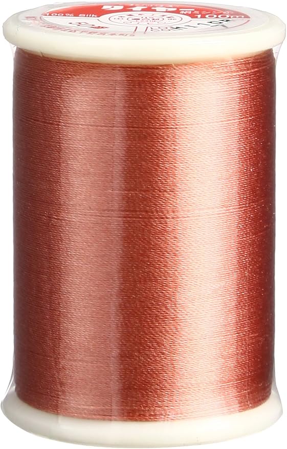 Superior Threads Tire Silk #50 3-Ply 50-Weight High Sheen Silk Embroidery Quilting Sewing Thread - 109 Yard Spool (#007 Coral Orange)