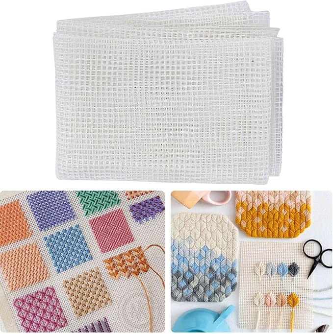 Moofey Latch Hook Canvas, Rug Hooking Mesh, Rug Making Kit Mesh Fabric Blank for Hook Carpet Tapestry DIY (150 * 100cm)