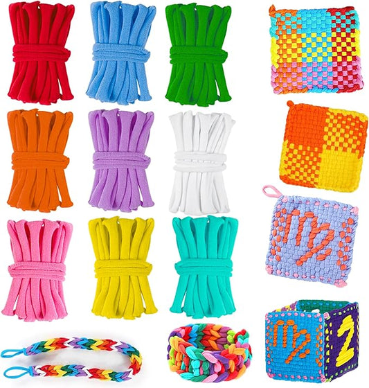 CCTVRTV 504 PCS Weaving Loom Loops Refill for Potholder Loom kit, Elastic DIY Arts and Crafts Loops Supplies for Kids Beginners, Perfect Birthday Gifts for 5 6 7 8-12 13 Year Old Girls