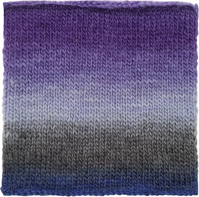 2 Skeins Rainbow Soft Yarn 100% Wool Gradient Multi Color Yarn for Crocheting Knit Total Length 180m×2(196yds×2,50g×2)-2
