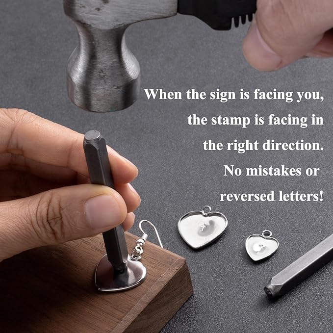 Alpinleux Cross Metal Punch Stamp, Key Stamping Kit, Metal Stamping Tools for Key, Crafts, Jewelry Making, Stamping Punching (1Pcs, 3mm)