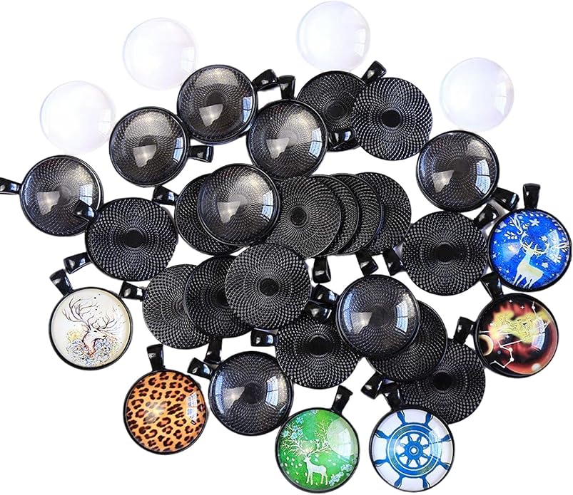 DAHI Bezel Pendant Trays for Jewelry Making DIY Round Pendant Tray Charm Bezel Blanks Setting Cabochon Blank Base for DIY Jewelry Findings Making,Crafting Photo,Necklace,Pendant Making Visit the Oubaka Store