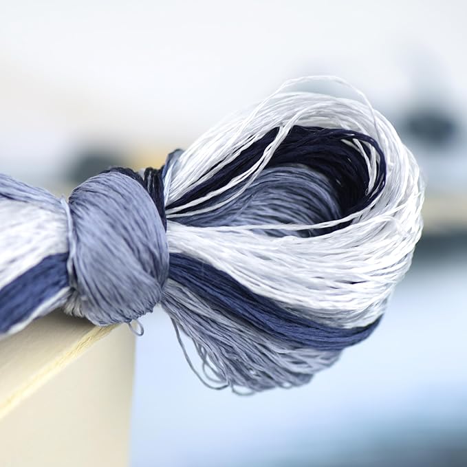 Natural 100% Silk Thread, Handmade Embroidery Thread Silk Floss 9 Colors 110m Each (22)