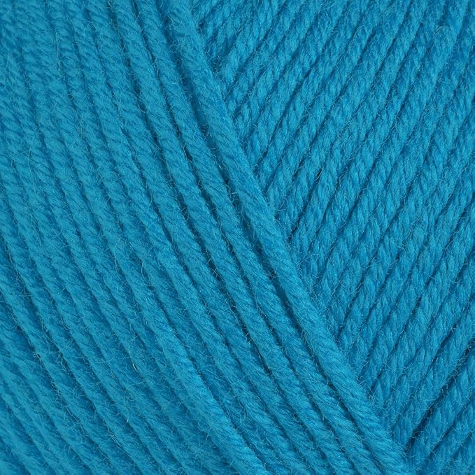 Estako Happy Cotton, 60% Cotton 40% Acrylic Yarn, Soft, Fine/Sport (2) for Crochet and Knitting 1.76 Oz (50g) / 180 Yrds (165m) (4240 - Dark Turquoise)