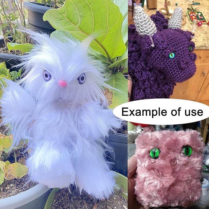 Julie Wang 40PCS 24MM Dragon Safety Eye Animal Crafts Making for Adult Artist Model Enthusiast Amigurumi Crochet Project DIY Supplies with Washer 0.94inches