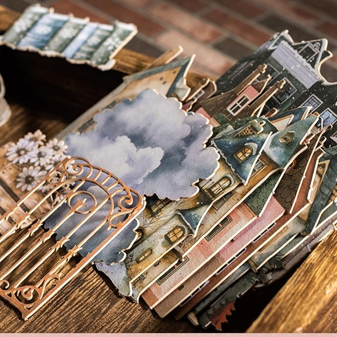 120 Pieces Exquisite Cottage Vintage Sticker Set for Scrapbooking, Junk Journal Supplies, Planner, Bujo, Collage, DIY Crafts Arts (6 Pack)