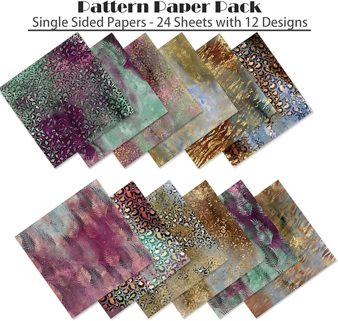 YASMEN Scrapbook Paper Pad, 6x6 Single-Sided Cardstock Paper Pad for Card Making, Journals, Planner, DIY Envelopes, Greeting Cards, Gift Card, Decorative Art Craft -24 Sheets
