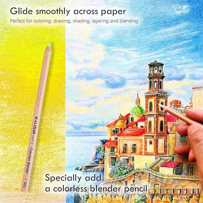 36-piece Yellow Landscape Colored Pencil Set, Pre-sharpened Wooden Colored Pencils for Adults Artists Beginners Coloring Books Drawing & Sketching