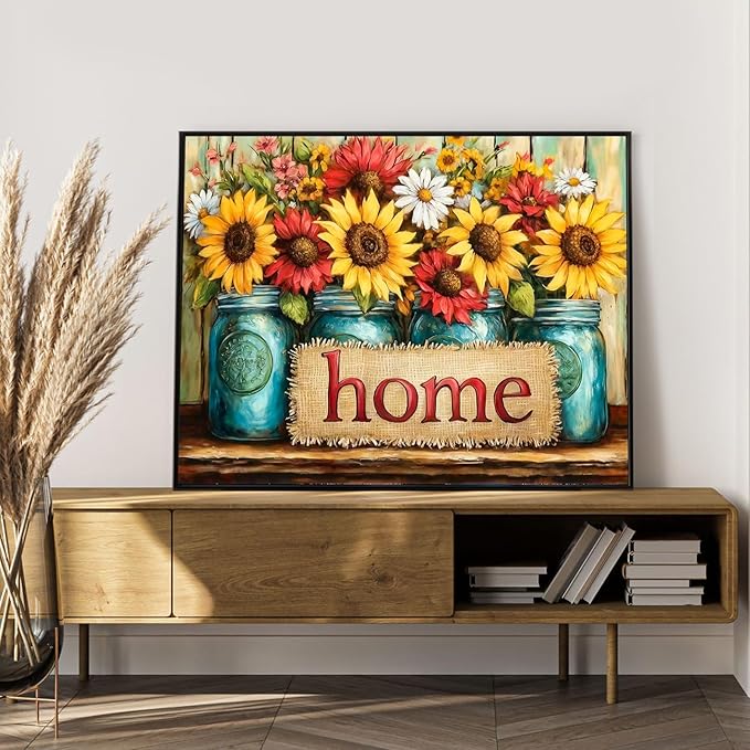 Okarina Paint by Numbers Kit for Adults Beginner Flower, Adult Paint by Number Kits on Canvas, Floral Bottle DIY Acrylic Oil Painting by Numbers for Adults, Perfect for Home Wall Decor 20X16 Inch