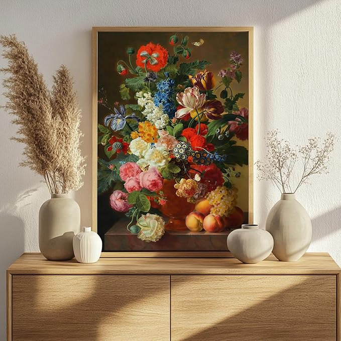 Mandun Flower Paint by Numbers for Adult, Flower Paint by Numbers Kit for Adults Beginners, DIY Acrylic Painting on Canvas for Home Wall Art Decor Gift 16x20Inch