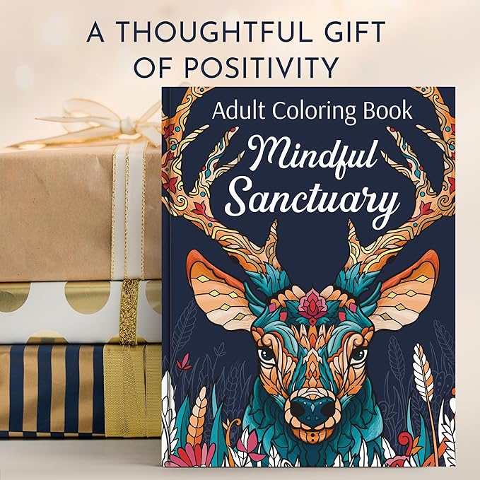 RYVE Animal Coloring Book for Adults - Unwind and Relax with Stunning Designs - Adult Coloring Books for Women & Men, Adult Coloring Book Animals, Mindfulness and Stress Relief Gifts for Women