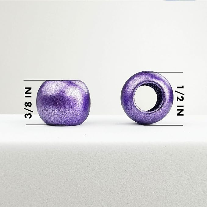 300 acrylic large hole beads for crafts 10mm x 12mm acrylic barrel beads with 5.7mm large hole, matte purple