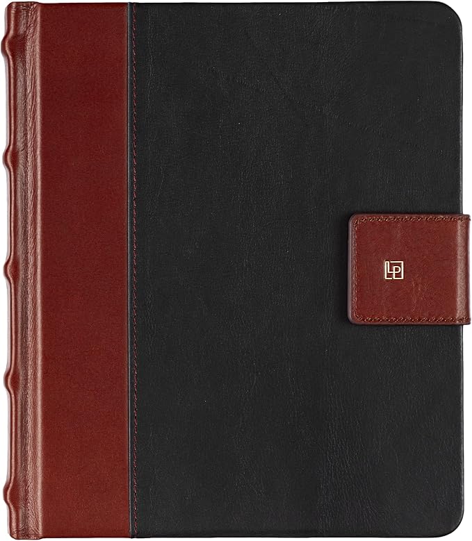 Luxury Leather Sketchbook, Hardcover Drawing Notebook, Pen Loop/Magnetic Closure, Acid Free 150gsm Thick Paper, Full Grain Leather Artisan Collection by Leatherpress (9.3” x 7.8” x .9”)