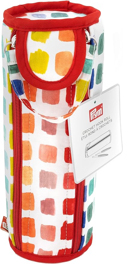 Prym Crochet Hook Roll & Organizer, Rainbow Specks