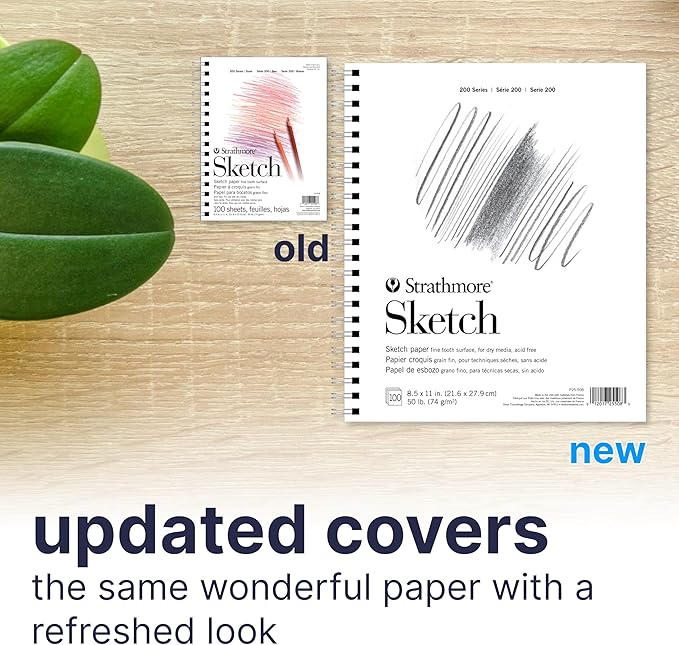 Strathmore 200 Series Sketch Pad, 8.5x11 inch, Side Wire - Artist Sketchbook for Drawing, Illustration, Art Class Students, 100 Sheets (Pack of 12)
