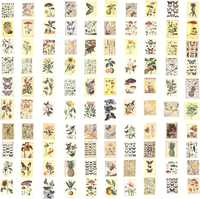 DeaGenlte 200pcs Junk Journal Supplies, Vintage Scrapbook Stickers Journal for Scrapbooking Supplies Kit Relationship Scrapbook Album Kit