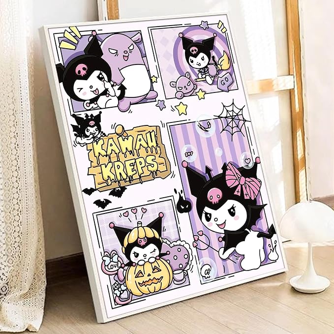 JYLMOOD Paint by Number for Adult Kits, DIY Cartoon Acrylic Oil Painting Kits for Adults Beginners for Home Wall Decor Gifts 16x20 Inch (No Frame)