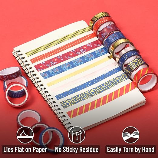 Mr. Pen Washi Tape Set, 15 Rolls, Gilded Grandeur, Metallic Foil, Decorative Tape, Washi Tapes, Scrapbook Tape, Scrapbook Washi Tape, Craft Tape, Washy Tape
