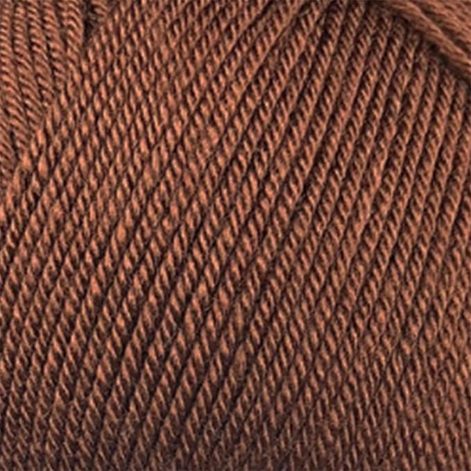 Estako Dream, (4 Skeins Pack) 100% Microfiber Acrylic Yarn, Soft, Super Fino/Fingering Weight (1) for Crochet and Knitting (4 x 3.5 Oz) / (4 x 382 Yrds) (70792 - Brown)
