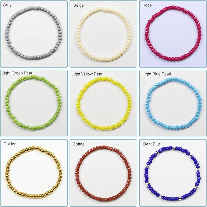 Bala&Fillic Opaque Light Orange Color 4mm Seed Beads About 1200pcs/100Grams in Bag, 6/0 Glass Craft Beads for Making Bracelet and Necklace (Light Orange,4mm)