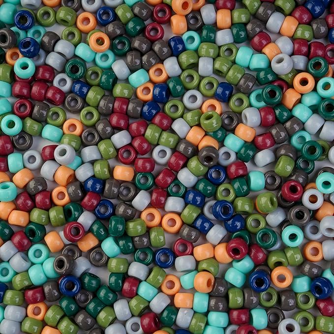 1000pcs Pony Beads, 15 Color Kandi Beads for Bracelets Making Kit, Hair Braids Crafts Jewelry Making Crafts Friendship Necklace Earrings DIY (Earth Color)