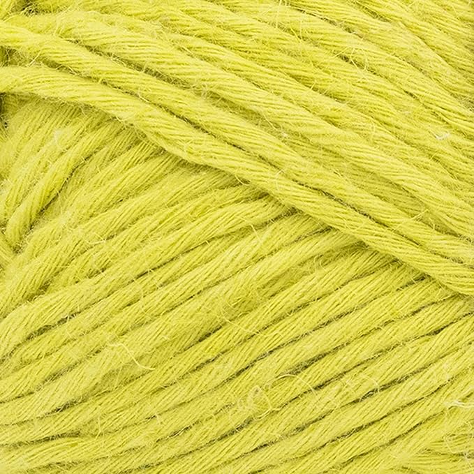Lion Brand Yarn Cotton Hemp Soft, Durable Yarn for Crochet and Knitting, 1 Pack, Citron