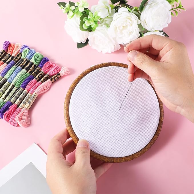 6 Ply Gradient Color Embroidery Thread, 12 Skeins Cross Stitch Threads 105 Yards Variegated Yarn Threads Friendship Bracelet String for Jewelry Making Stitching DIY Craft Sewing Knitting