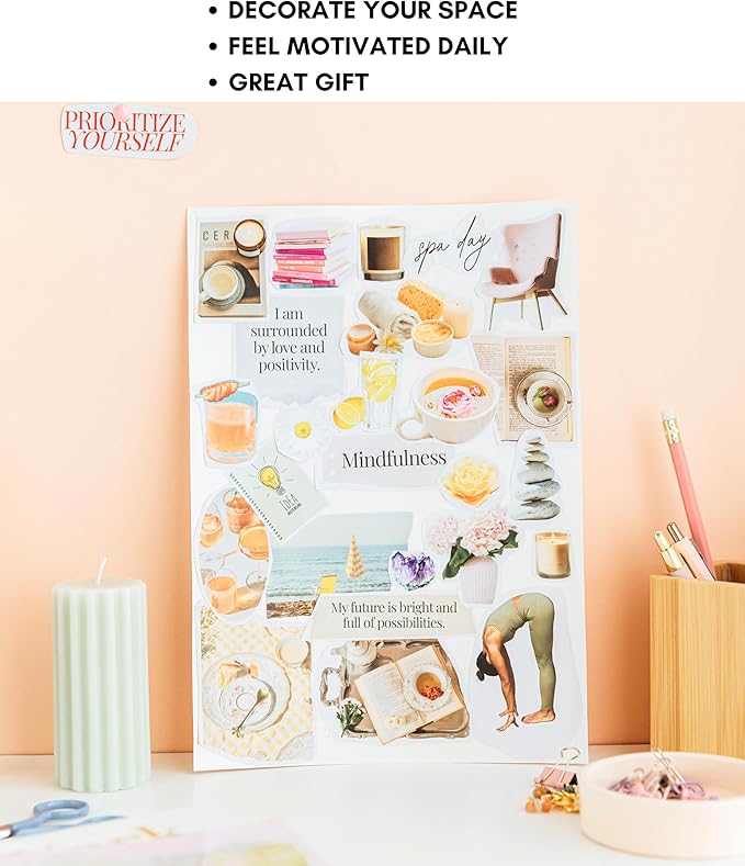 Lamare Vision Board Collage Book - Vision Board Images, Vision Board Supplies, Vision Board Kit for Manifestation