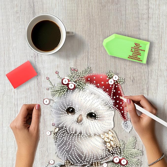 SENQAO Hummingbird Diamond Art Hanging Kits for Adults Kids, Christmas Diamond Art Suncatchers, 5D Special Shape Diamond Painting Pendant Window Ornament Gifts for Home Garden Door Wall Decor