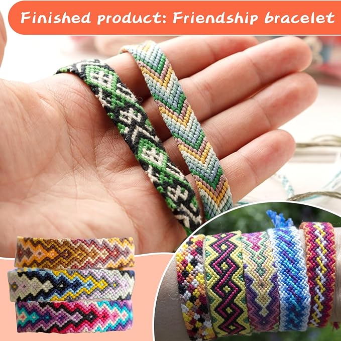 14 Skeins White Embroidery Thread: Embroidery Floss 120 Yards Friendship Bracelet String Cross Stitch Cotton Yarn for DIY Bracelet Making